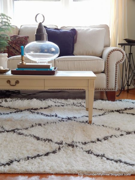 Love this inviting family room and that fun shag rug kellyelko.com