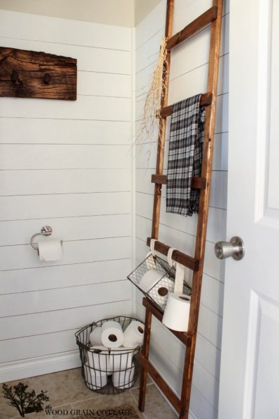 Bathroom ladder is perfect for storage kellyelko.com