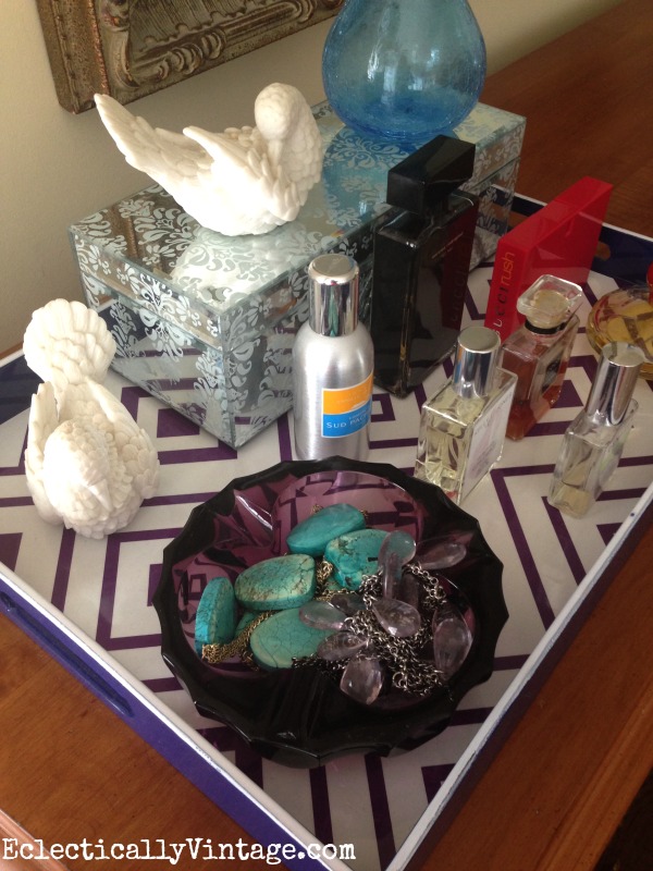 Corall your toiletries on a gorgeous tray kellyelko.com