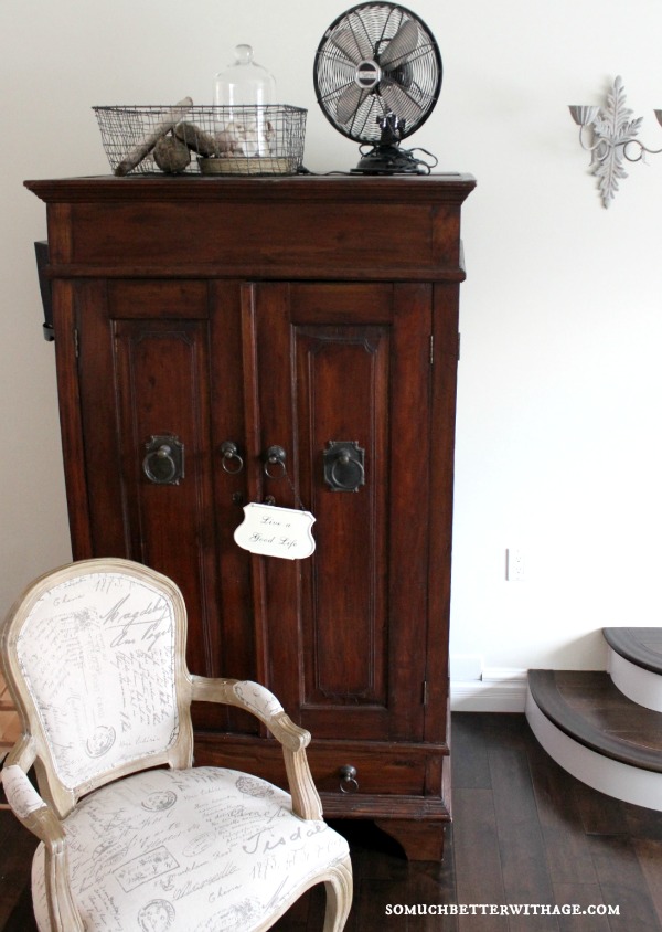 Beautiful armoire- love the vintage finds too kellyelko.com