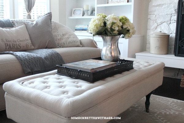 Love this tufted ottoman kellyelko.com