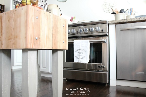 Industrial kitchen - love the butcher block island kellyelko.com