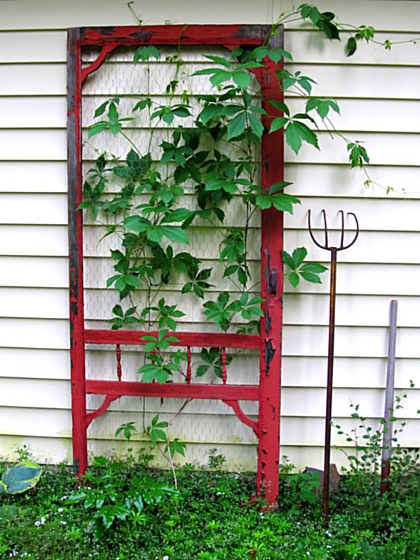 Screen door trellis - one of 10 unique trellises kellyelko.com