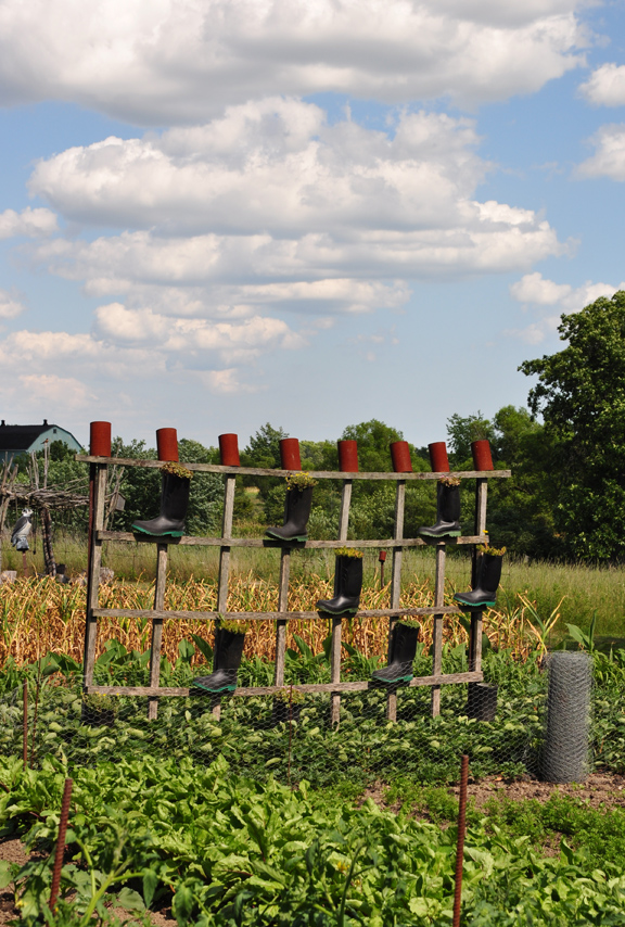 Cute idea for a trellis - love the boots! kellyelko.com