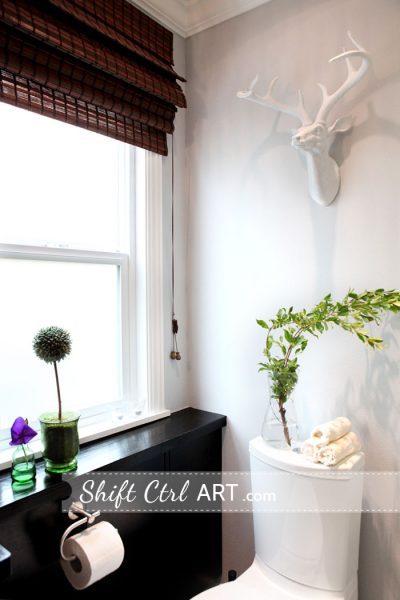 Oh deer - love this bathroom!  kellyelko.com