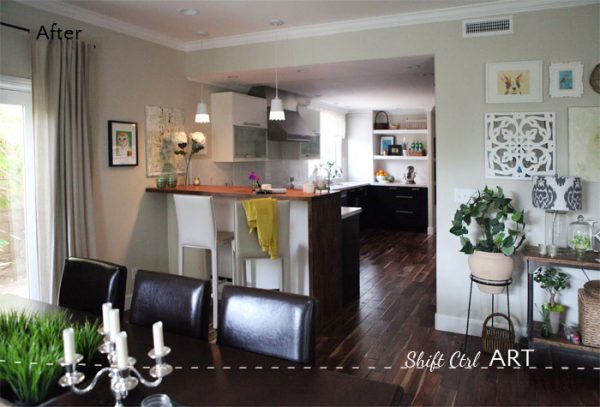 Love the open floor plan from the kitchen into the dining room kellyelko.com