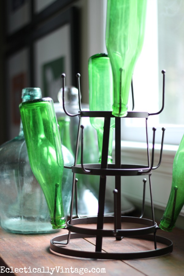 Love this mini bottle drying rack! ecelcticallyvintage.com