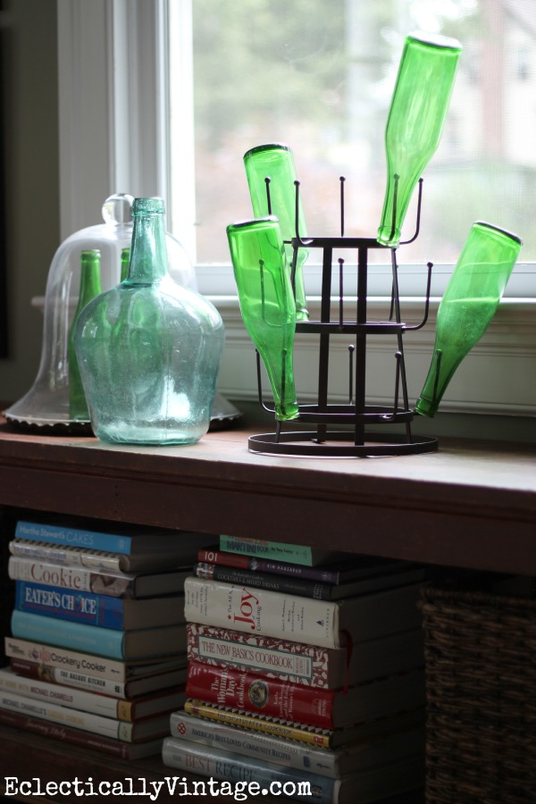 Love this vintage style metal bottle drying rack kellyelko.com