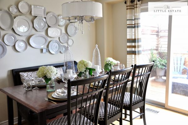 Eclectic Home Tour of This Little Estate - love the plate wall! kellyelko.com