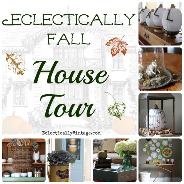 Eclectically Fall House Tour - tons of great fall decorating ideas! kellyelko.com 