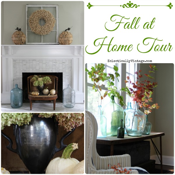 Fall at Home Tour - so many creative fall decorating ideas! kellyelko.com