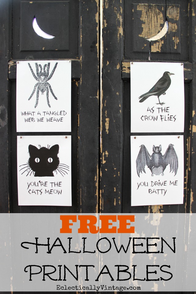 FREE Halloween Printables - I love the fun sayings! kellyelko.com