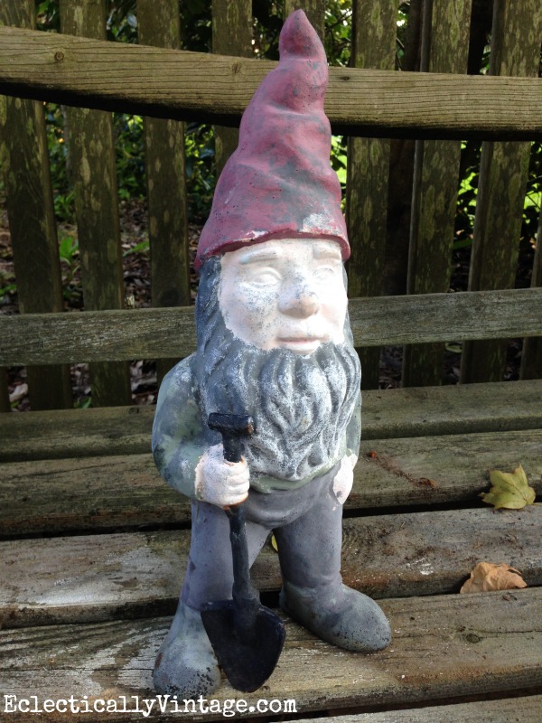 Gnome makeover - the after is so cute! kellyelko.com