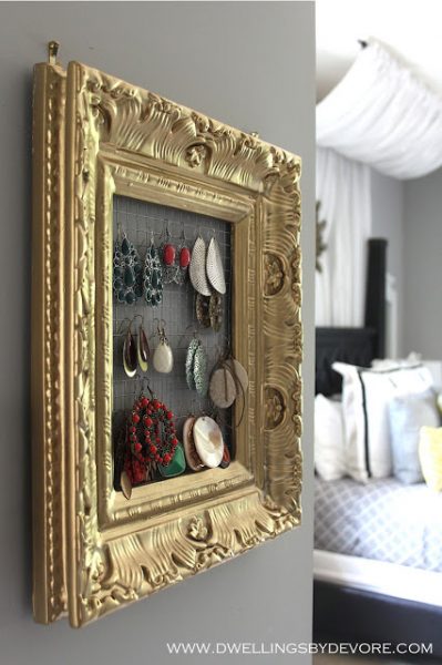 Frame your jewelry - great way to organize and display kellyelko.com