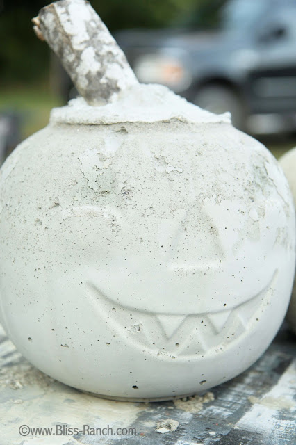 Make a concrete pumpkin - one of 8 creative ideas to transform those pumpkin pails! kellyelko.com