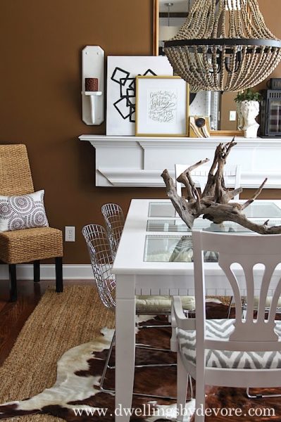 Eclectic Home Tour of Dwellings by Devore - love this dramatic dining room kellyelko.com