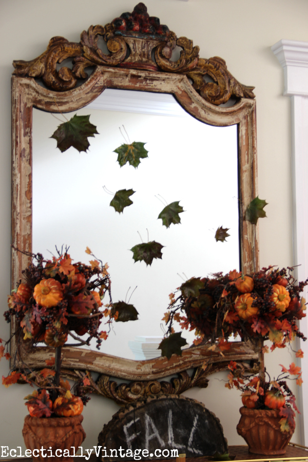 Falling leaves for fall decor kellyelko.com #EclecticallyFall