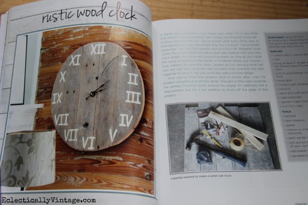 Make a rustic wood clock kellyelko.com