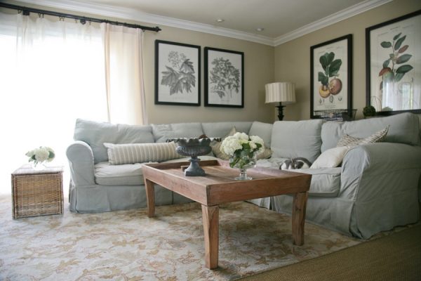 Cozy sectional sofa is perfect in a family room kellyelko.com