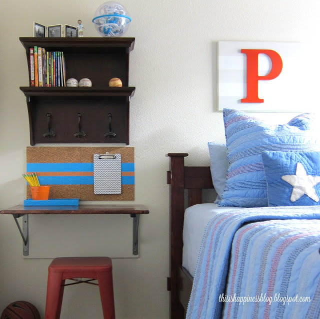 Cool boys bedroom - love the small desk kellyelko.com