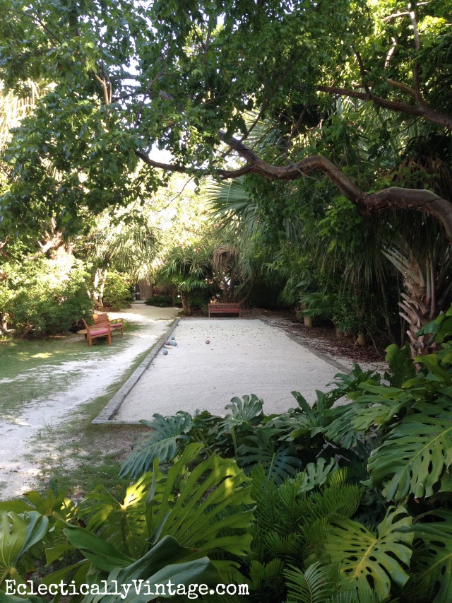 Bocce ball court at Casa Morada boutique hotel in Islamorada Florida kellyelko.com