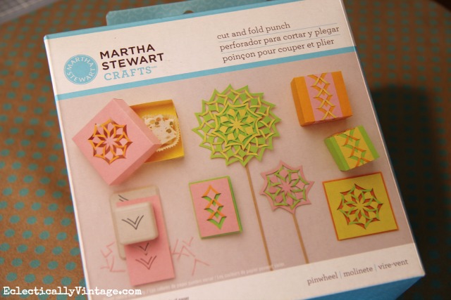 Martha Stewart Cut and Fold punch - perfect for making paper pinwheels! kellyelko.com