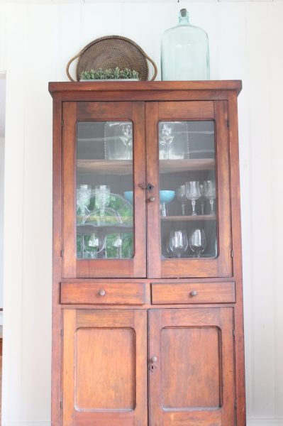 This hutch is perfect for displaying glassware collections kellyelko.com