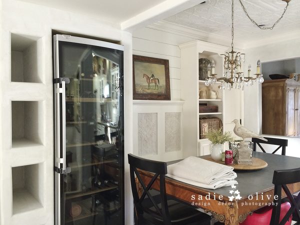 Love the wine refrigerator in the dining room! kellyelko.com