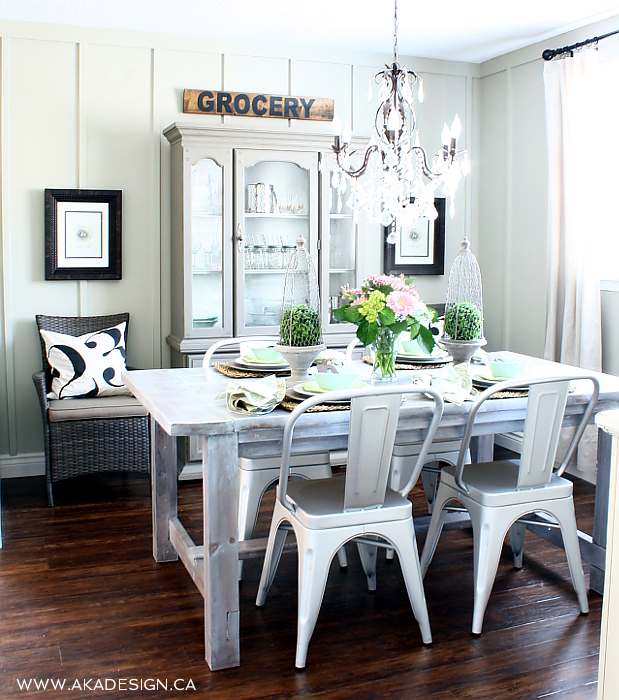 Eclectic Home Tour of AKA Design - love this cottage dining room kellyelko.com