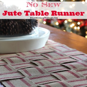 Make a now sew burlap webbing table runner kellyelko.com