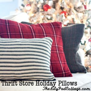 Make Thrift Store Holiday Pillows