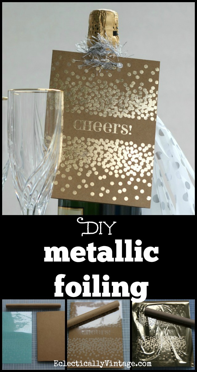 How to Metallic Foil - everything you need to create blinged out cards kellyelko.com