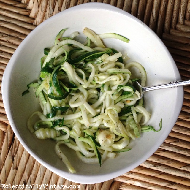 I love zoodles - see my favorite, inexpensive, and easy to use spiralizer kellyelko.com