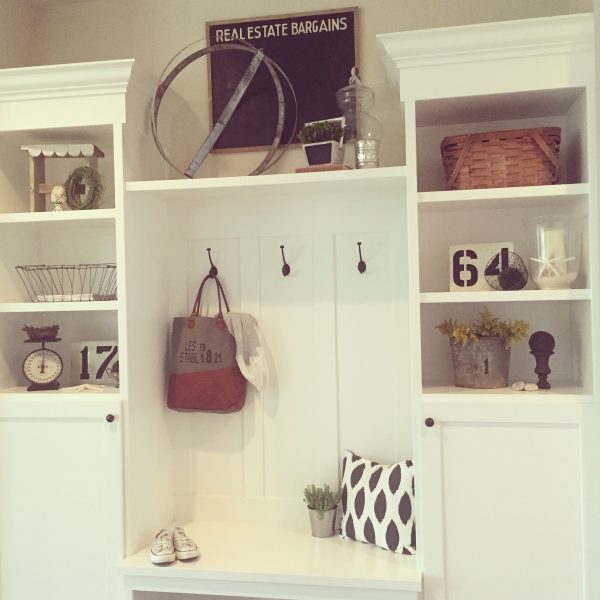 White mudroom - love all the shelves for storage kellyelko.com