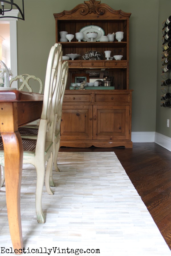 Love this milk glass filled hutch kellyelko.com