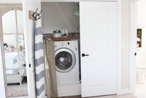 Turn a closet into a laundry room kellyelko.com