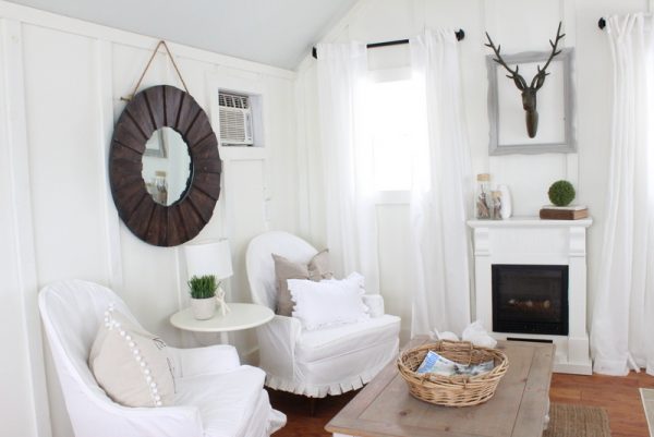 Love this neutral family room with lots of texture kellyelko.com