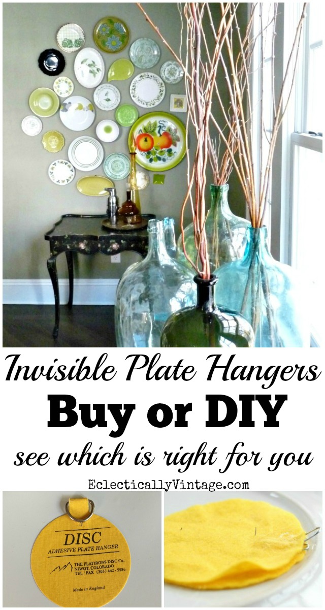 Invisible Plate Hangers for Walls - see what to buy or how to DIY your own kellyelko.com