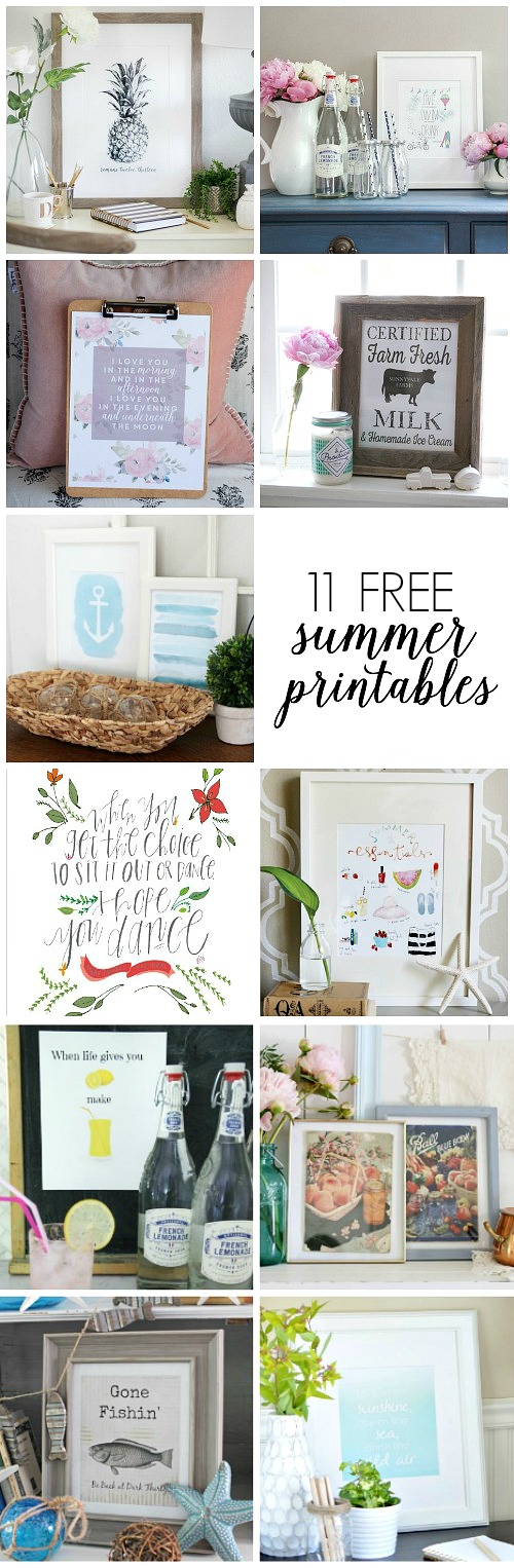 11 Free Summer Printables kellyelko.com