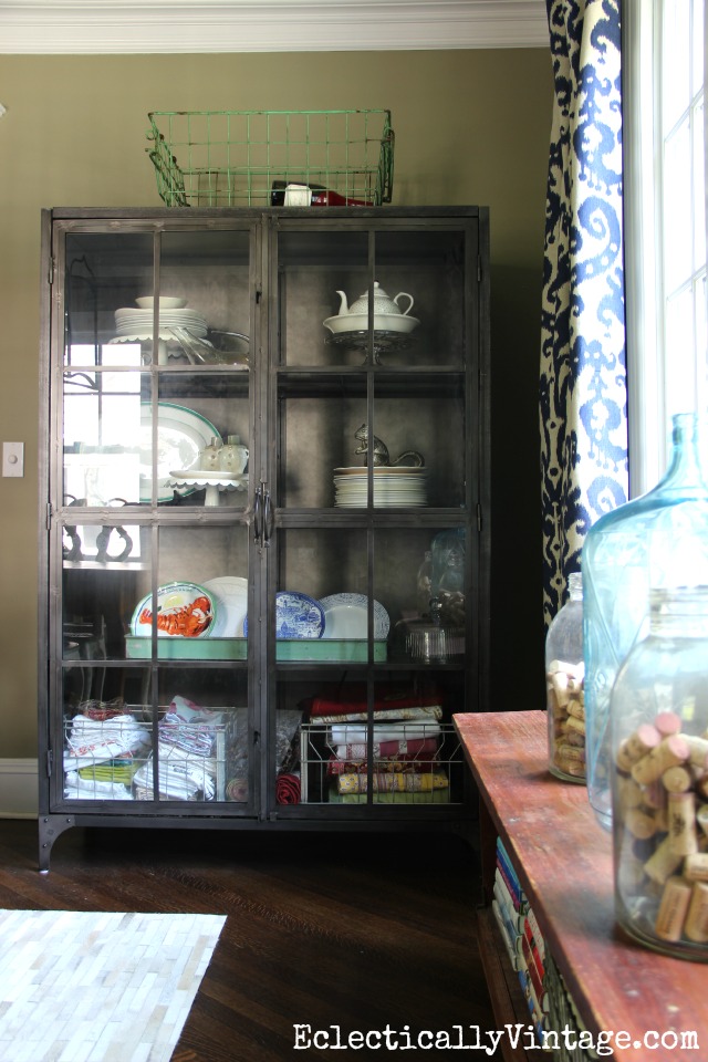 Love this huge industrial cabinet for display kellyelko.com