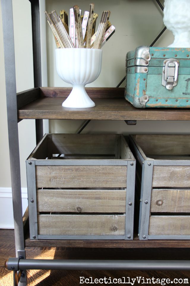 Love the wood and metal crates kellyelko.com