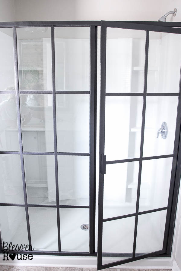 DIY industrial factory window shower doors 