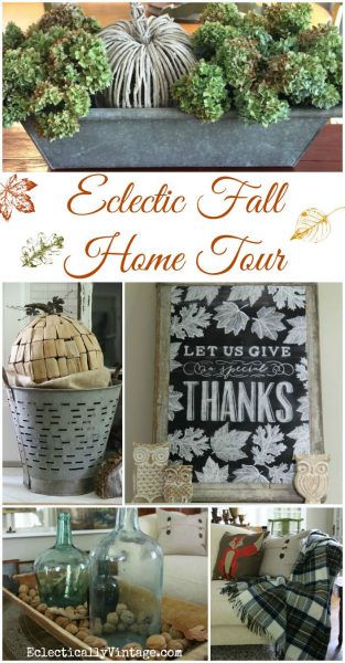 Tons of fall decorating ideas in this home tour kellyelko.com