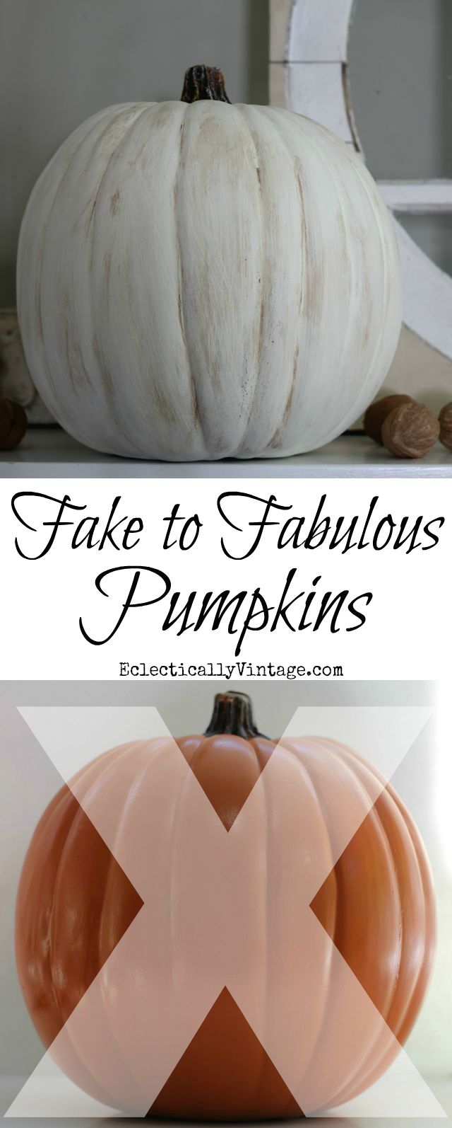 How to Make Plastic Pumpkins Look Realistic - in minutes! kellyelko.com