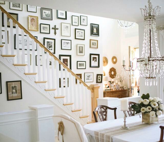 Love this staircase gallery wall kellyelko.com