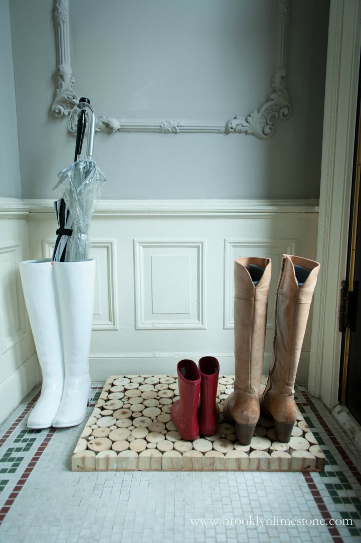 Cool wood slice boot tray 