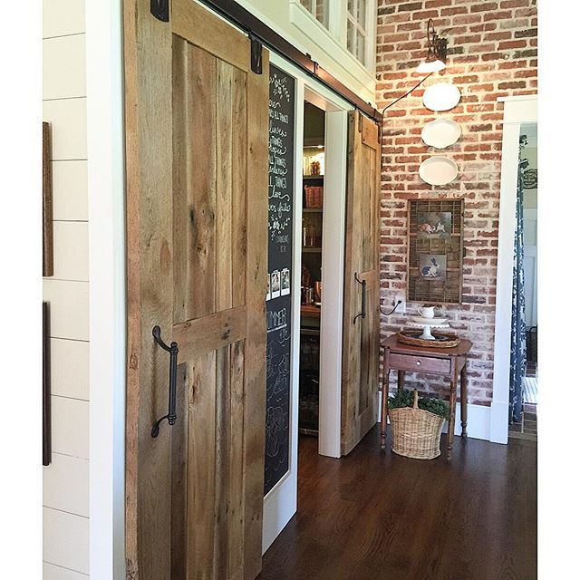 Barn wood sliding doors for pantry kellyelko.com