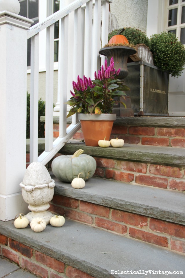 Love this natural fall porch kellyelko.com