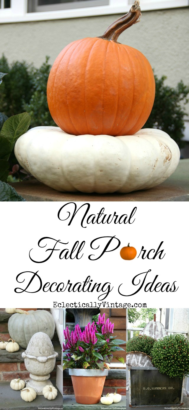 Natural Fall Porch Decorating Ideas kellyelko.com