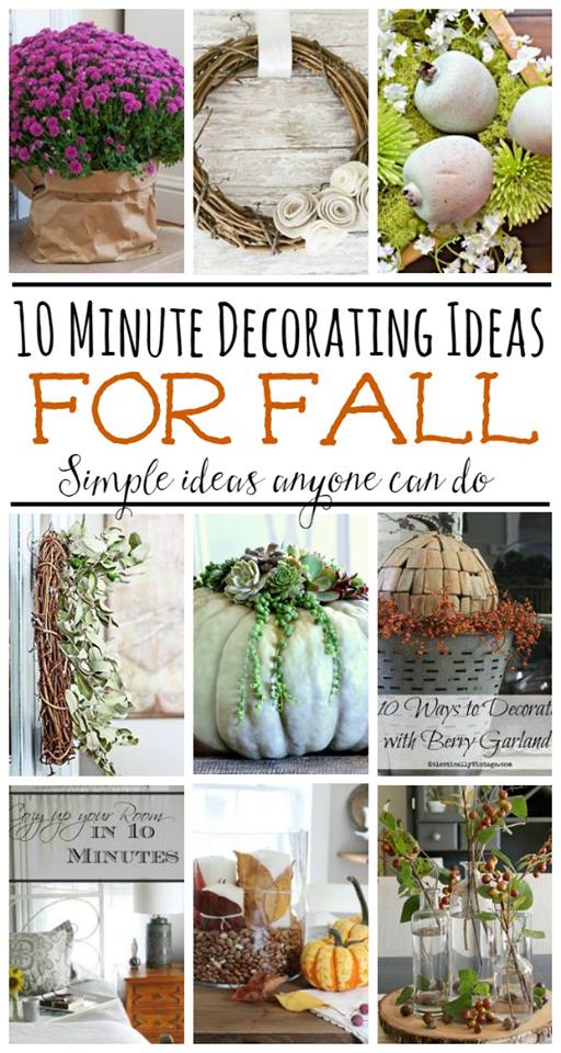 Quick and Easy Fall Decorating Ideas in Under 10 Minutes! kellyelko.com